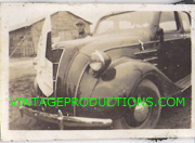 WWII Japanese Army Vehicle With Signed Flag Attached To Grill Photo