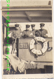 WWII Japanese Army Soldiers on transport ship Photo