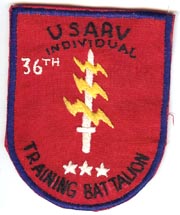 Vietnam 36th Battalion USARV Individual Training Battalion  Pocket Patch