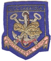 50's-60's USS Saratoga Mediterranean Cruise Bullion Patch