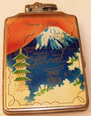 Korean War Enamelled Cigarette Case & Lighter