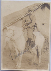 WWII Japanese Army Enlisted Soldier On Horseback Photo
