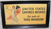 Celluloid United States Savings Bond Sign