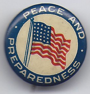 Peace And Preparedness Celluloid Pinback Button