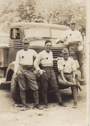 WWII Era Japanese Army Truck Drivers Photo