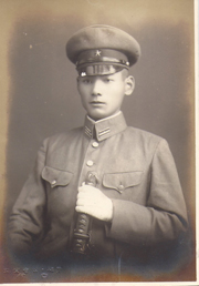 WWII Japanese Army Officer Holding Sword Photo