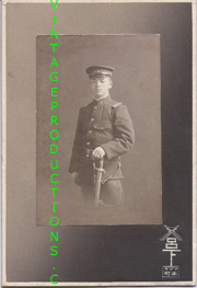 Taishoi Era Studio Setting Of A Japanese Officer Holding Sword Photo