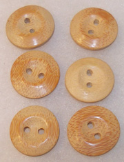 WWII Japanese Army Dead Stock Wooden Uniform Buttons