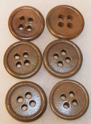 WWII Japanese Army Dead Stock Bamboo Uniform Buttons