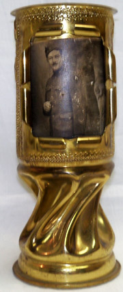 115th Engineer Co. Trench Art Shell Vase