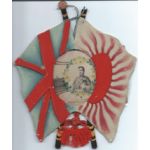 Japanese Meiji Era Japan & Great Britain Allies Cloth Frame