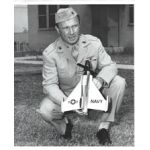 Marine Officer Holding Experimental Airplane Model