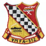 Vietnam Era US Marine Corps VMFA-312 CHECKERBOARDS  Squadron Patch