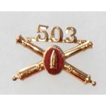 WWII Or Before 503rd Coast Artillery Officers Collar Device