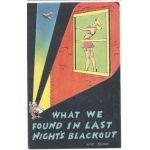 WWII Home Front Black Out Postcard