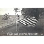 WWII Stars And Stripes Forever Real Photo Postcard