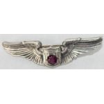 WWII Army Air Forces Pilot Wing With Stone Center