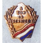 WWI Or WWII A Son In Service Patriotic / Sweetheart Lapel Pin