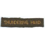 WWII 8th Armor Division English Made THUNDERING HERD Tab