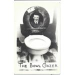 WWII Anti-Hitler Home Front Toilet Bowl Gazer Real Photo Postcard