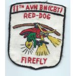 Vietnam 11th Aviation Battalion RED-DOG FIREFLY Pocket Patch