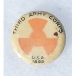 Spanish American War Third Army Corps 1898 Celluloid Badge