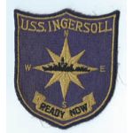 1960's US Navy USS Ingersoll Ships Patch