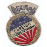 WWII - Occupation SCAP / Supreme Command Allies Pacific Foreign Correspondent Bullion Patch