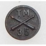 WWI 35th Trench Mortar Artillery Enlisted Collar Disc