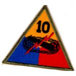 WWII 10th Armor Division Patch