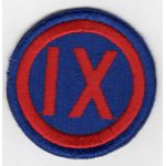 WWII 9th Corps Patch