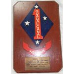 Vietnam 1st Marine Division End Of Tour Plaque