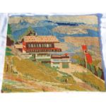 WWII Berghof / Eagles Nest Embroidered Wall Hanger