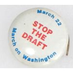 Vietnam Era Stop The Draft March On Washington Pin