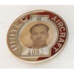 WWII United Aircraft Company Employees ID Badge