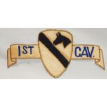 WWII - Occupation Period 1st Cavalry Division Bullion & Raw Silk Patch
