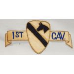 WWII - Occupation Period 1st Cavalry Division Bullion & Raw Silk Patch