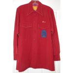 1950's US Air Force 13th Bomb Squadron Japanese Made Red Gaberdine Shirt