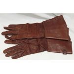WWII German 1937 Luftwaffe Leather Flight Gloves / Gauntlets