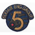 Korean War US Air Force 600th Air Engineers Group Bullion Patch