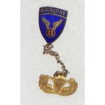 WWII - Occupation Period 11th Airborne Chained Sweetheart Pin