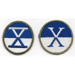 WWII X / 10th Corps Patch Set
