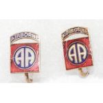WWII 82nd Airborne Division Sweetheart / Patriotic Screw Back Earrings.
