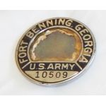 WWII Fort Benning GA US Army Metal ID Badge