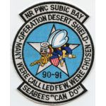 US Navy Seabees Subic Bay Det Operation Desert Shield 90-91 Patch