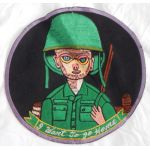 Vietnam Era Keane Style Big Eye Soldier I WANT TO GO HOME Back Patch