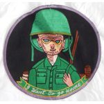 Vietnam Era Keane Style Big Eye Soldier I WANT TO GO HOME Back Patch