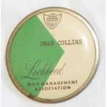 1950's Lockheed Aircraft Company MSD Management Association Id Badge