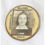 WWII AAF Majors Field Texas Female Photo ID Badge