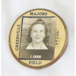 WWII AAF Majors Field Texas Female Photo ID Badge